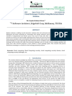 A Novel Approach For Cloud Exchanger Problem Using Blockchain Based Solution