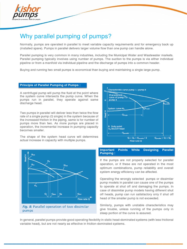 Parallel Pumping-KISHOR PUMPS | PDF | Pump | Mechanical Engineering
