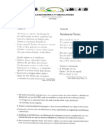 Teste Sobre Batalha Aljubarrota e Nunalvares Pereira de Mensagem