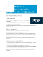 40 Frases para Observaciones de Reporte de Evaluacion