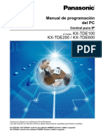 72708113 Manual de Programacion Del PC Central Pura Ip Panasonic KX TDE100 KX TDE200 KX TDE600