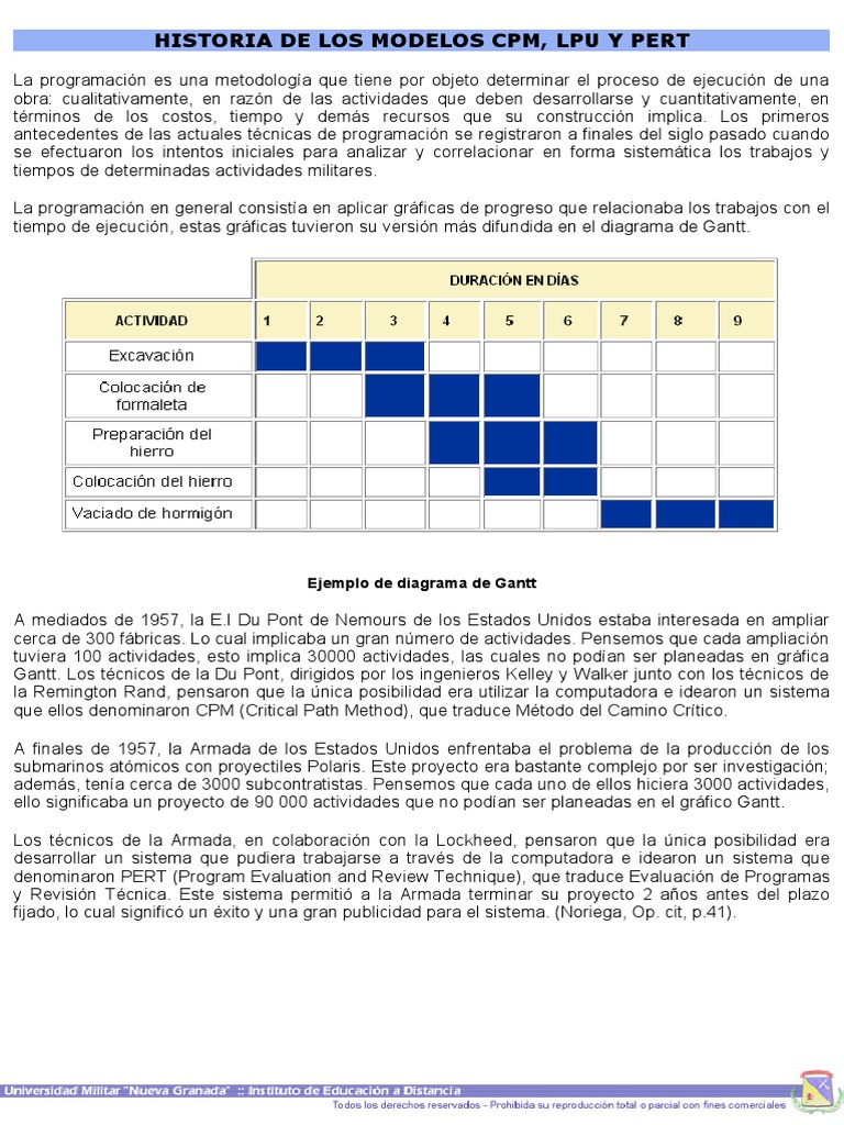 Historia de Los Modelos CPM LPU y PERT | PDF | Informática