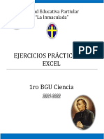Cuaderno de ejercicios de Excel 1ro BGU Ciencia