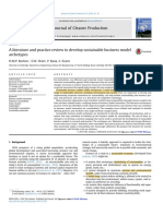 N.M.P Bocken, S.W. Short, Rana. S. Evans (2013) A Literature and Practice Review To Develop Sustainable Business Model