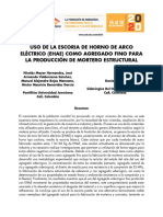 Uso de La Escoria de Horno de Arco Eléctrico (Ehae) Como Agregado Fino para La Producción de Mortero Estructural