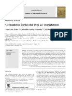 Geomagnetism During Solar Cycle 23: Characteristics: Journal of Advanced Research