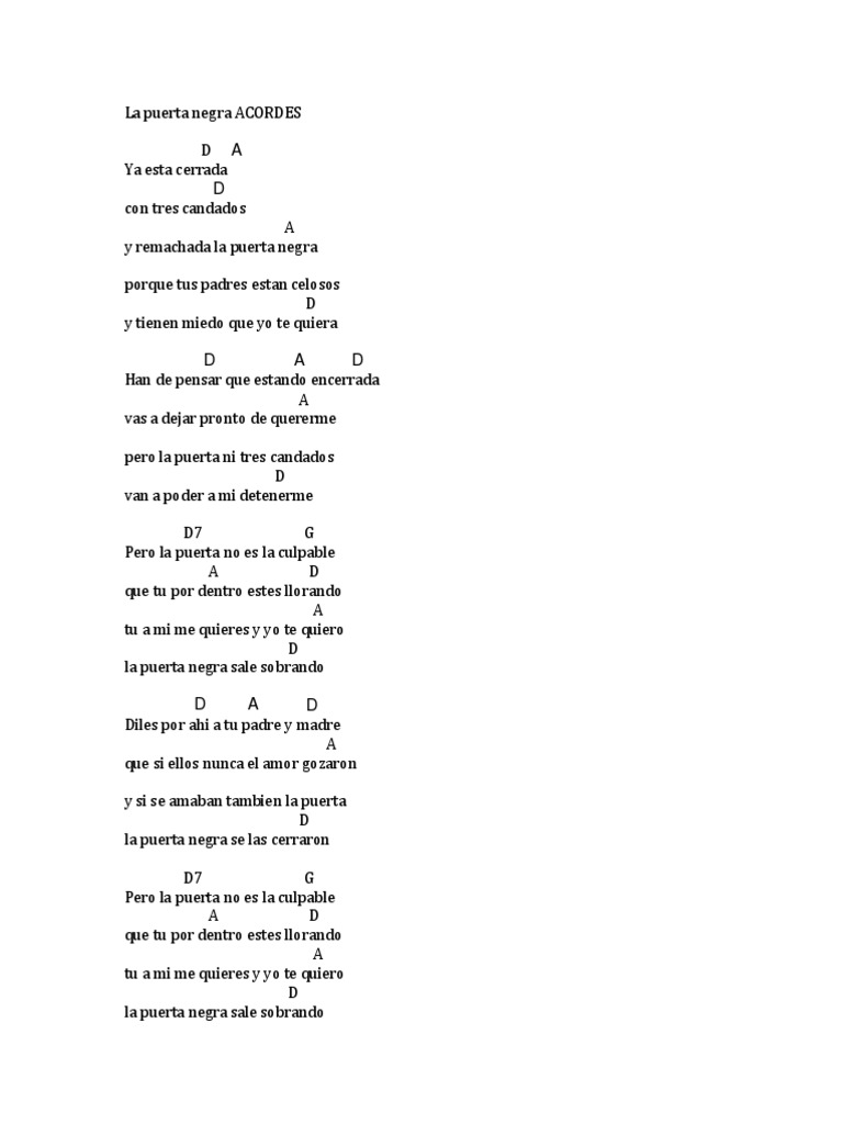 La Puerta Negra ACORDES PDF