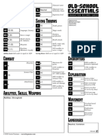 Ability Scores Saving Throws: Class AL Level PC