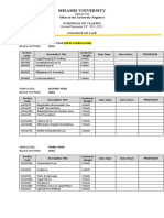 MU College of Law Class Schedule for SY 2021-2022 2nd Sem