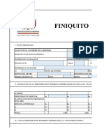 Formato Finiquito de Empleado - BOLIVIA