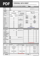 CS Form No. 212 Personal Data