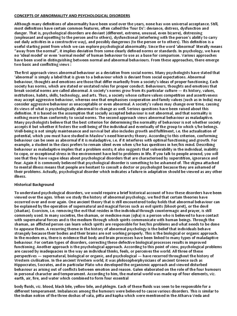 Understanding Abnormal Psychology | PDF | Mental Disorder | Substance Abuse