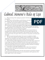 Gabriel Moreno Rule of Life