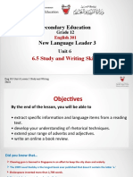 Secondary Education: 6.5 Study and Writing Skills