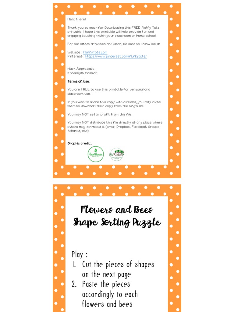 Free Fluffy Tots Printable Activity | PDF