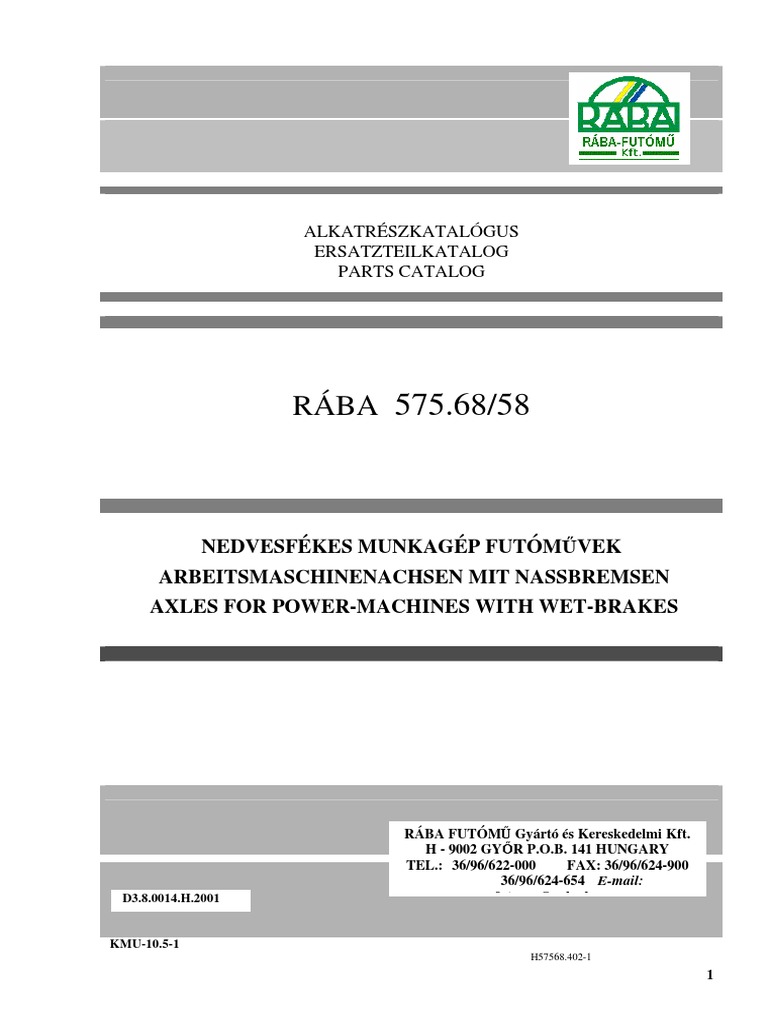 Alkatrészkatalógus Ersatzteilkatalog Parts Catalog | PDF