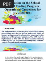 SBFP Guidelines for 2025-2026 | PDF | Food Safety