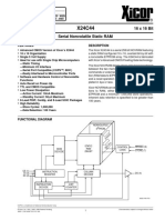 X24C44 256 Bit 16 X 16 Bit: Features Description