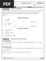 Maths - Assignment (Limits)