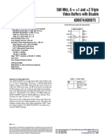 500 MHZ, G +1 and +2 Triple Video Buffers With Disable: Ad8074 /ad8075