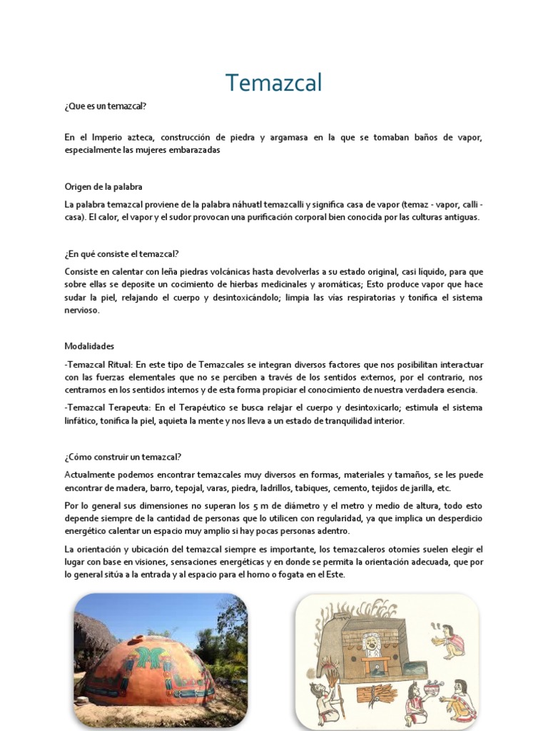 Temazcal 1 | PDF
