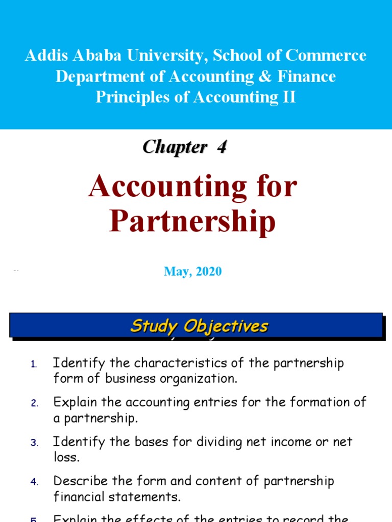 Accounting Principles for Partnerships | PDF | Partnership | Limited ...
