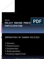 Policy Making Process and Participation: Educ 604