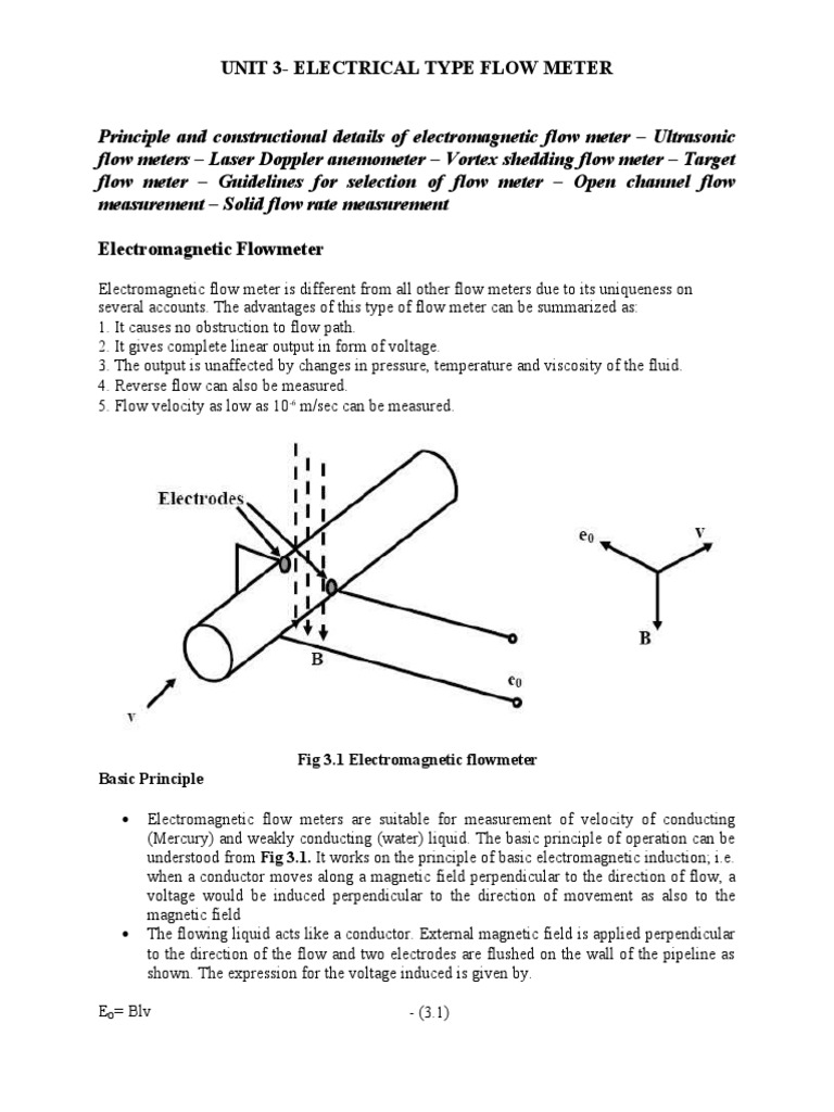 UNIT3 (Ind Instru Notes) PDF Flow Measurement Doppler Effect