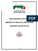 Egypt National Blood Policy 2007
