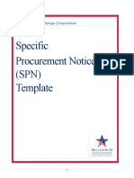 Specific Procurement Notice (SPN) Template
