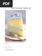 Fluffy Homemade Vanilla Cake: American Food