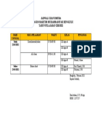 JADWAL UJIAN ISMUBA