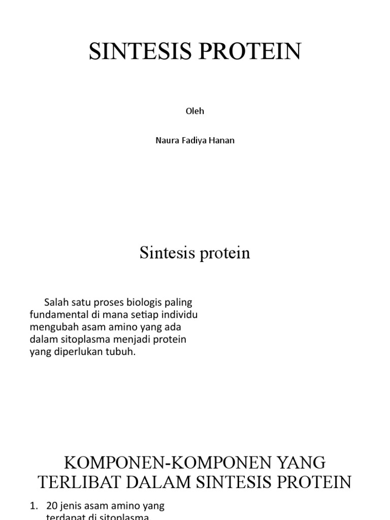 Proses Sintesis Protein | PDF | Komputer