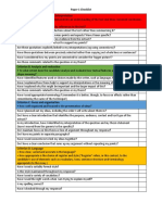 Paper 1 Checklist