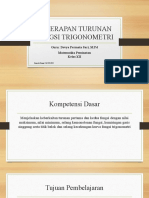 Penerapan Turunan Fungsi Trigonometri