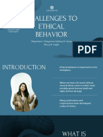 Lesson 13 - Challenges To Ethical Behavior