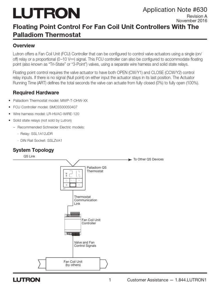 Floating Point Control For Fan Coil Unit Controllers With The Palladiom ...