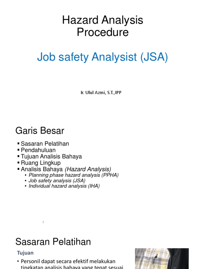 Hazard Analysis Procedure Job Safety Analysist (JSA) PDF