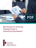 Best Practices For Protecting Individual Privacy in Conducting Survey Research