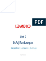 Led and LCD: Unit 5 DR - Raji Pandurangan