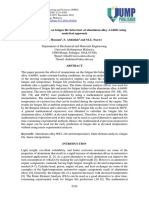 Effect of Temperature On Fatigue Life Behaviour of Aluminium Alloy AA6061 Using Analytical Approach F. Hussain, S. Abdullah and M.Z. Nuawi