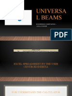 Universal Beams Engineering Computation Centroid and Deflection Calculator