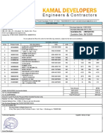 Purchase Order for Loadcell, Limit Switches, Rubber Chutes and Other Materials