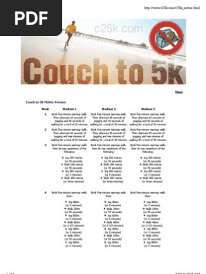 Couch To 5k C25k Running Program Physical Exercise Recreation