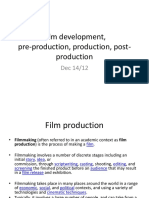Film Development Pre Production Production