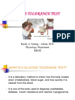 Glucose Tolerance Test: Ramla A. Sandag - Jailani, M.D. Physiology Department Kkuh