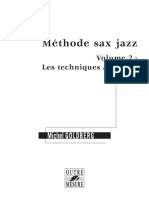 Sax jazz - Les techniques avancées