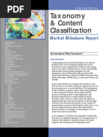 Taxonomy & Content Classification: Market Milestone Report