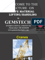 Welcome To The Lecture On: Safe Material Lifting/Handling