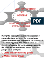 Aromatic Distribution IN Benzene: Department of Chemistry Capitol Hill College